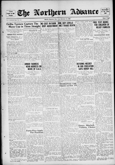 Northern Advance, 11 Oct 1934