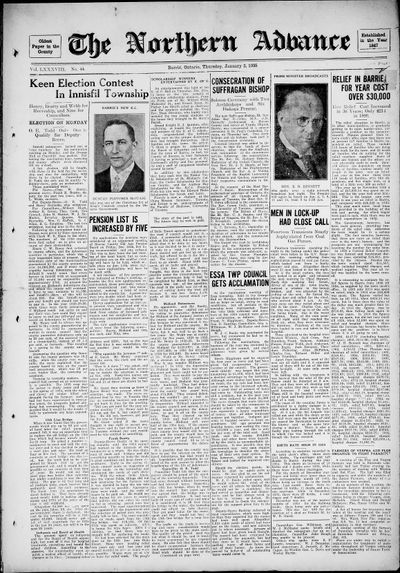 Northern Advance, 3 Jan 1935