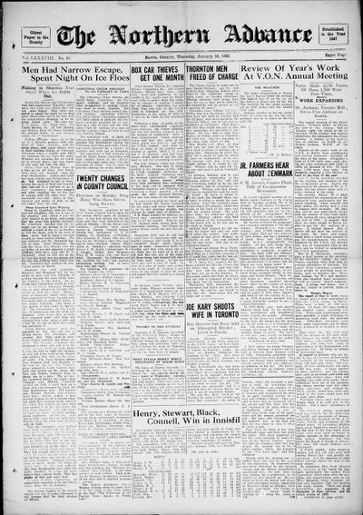 Northern Advance, 10 Jan 1935