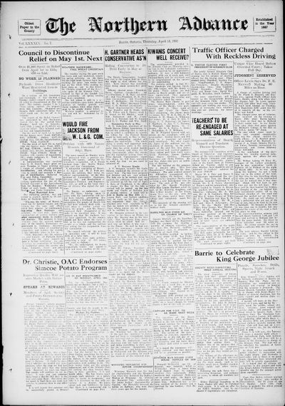 Northern Advance, 18 Apr 1935