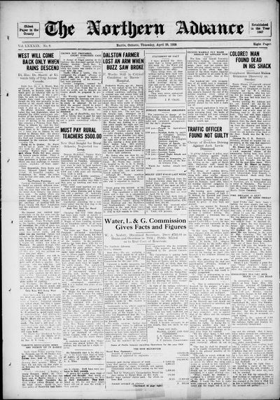 Northern Advance, 25 Apr 1935