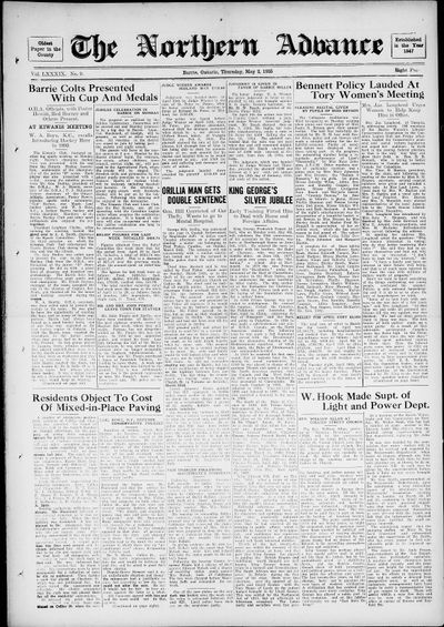 Northern Advance, 2 May 1935