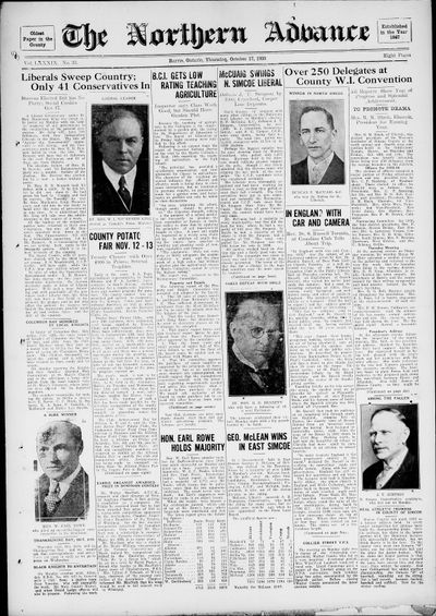 Northern Advance, 17 Oct 1935