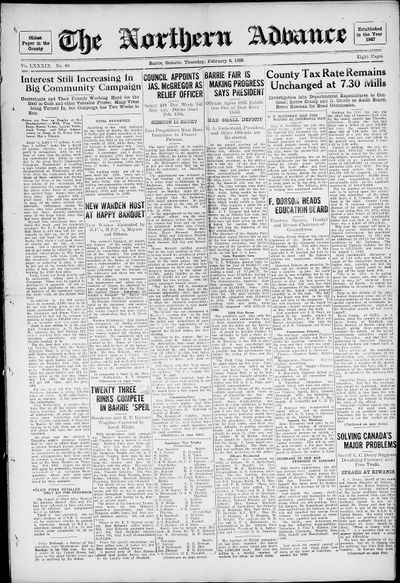 Northern Advance, 6 Feb 1936