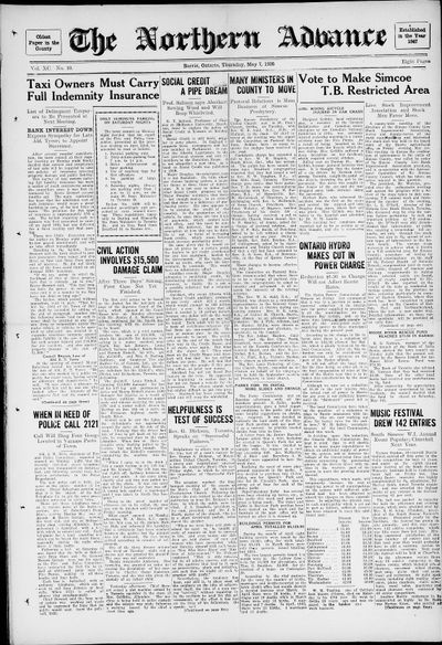 Northern Advance, 7 May 1936