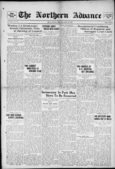 Northern Advance, 18 Jun 1936