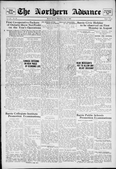 Northern Advance, 2 Jul 1936