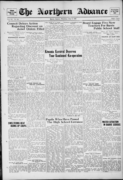 Northern Advance, 9 Jul 1936