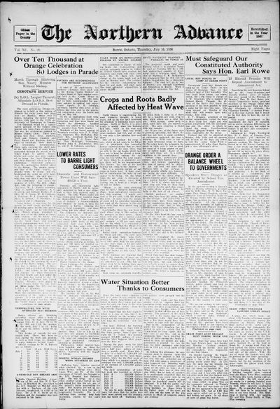 Northern Advance, 16 Jul 1936