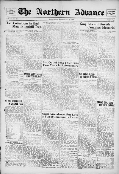 Northern Advance, 30 Jul 1936