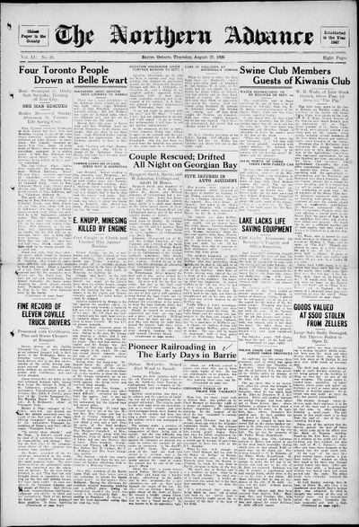 Northern Advance, 27 Aug 1936