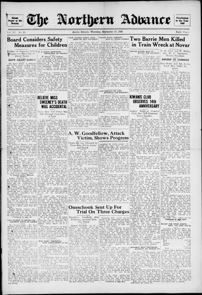 Northern Advance, 17 Sep 1936