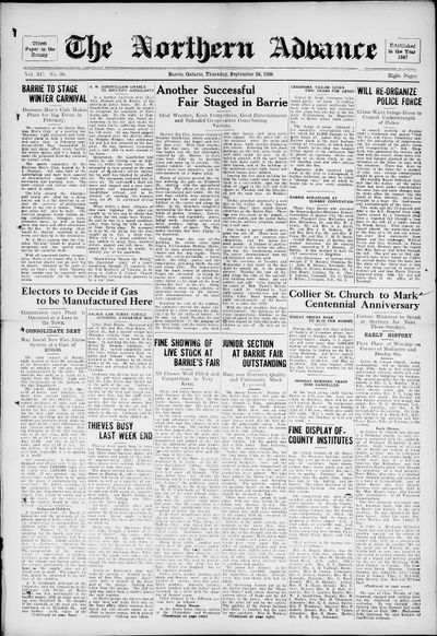 Northern Advance, 24 Sep 1936