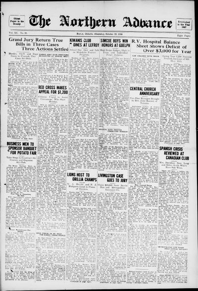 Northern Advance, 29 Oct 1936