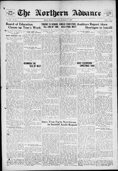 Northern Advance, 17 Dec 1936