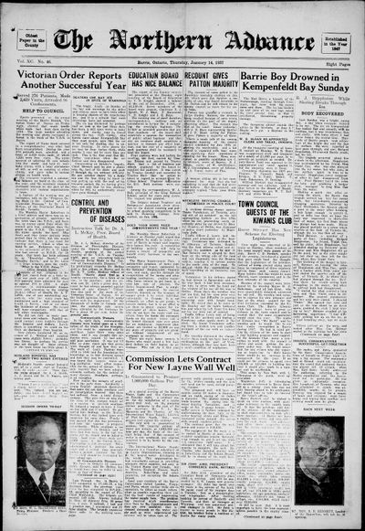 Northern Advance, 14 Jan 1937