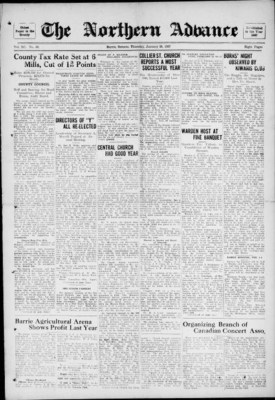 Northern Advance, 28 Jan 1937