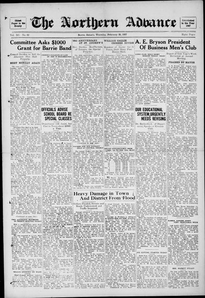 Northern Advance, 25 Feb 1937