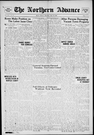 Northern Advance, 10 Jun 1937