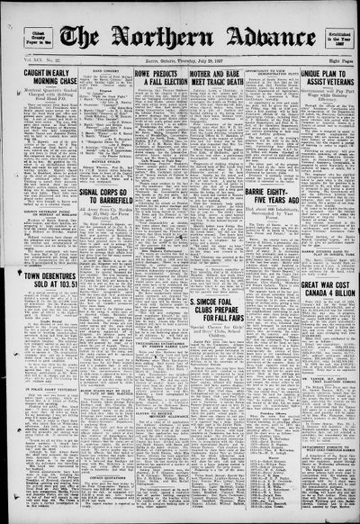 Northern Advance, 29 Jul 1937