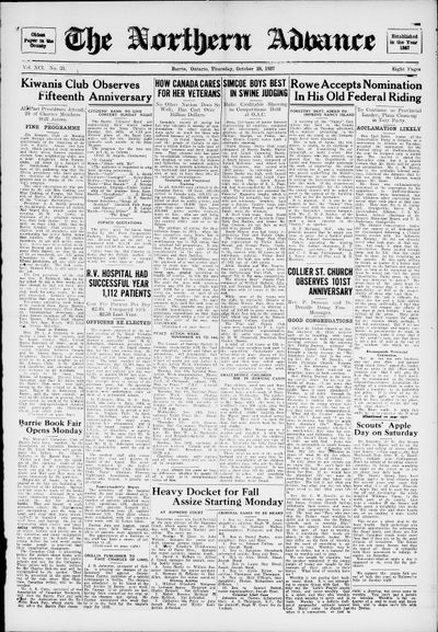 Northern Advance, 28 Oct 1937