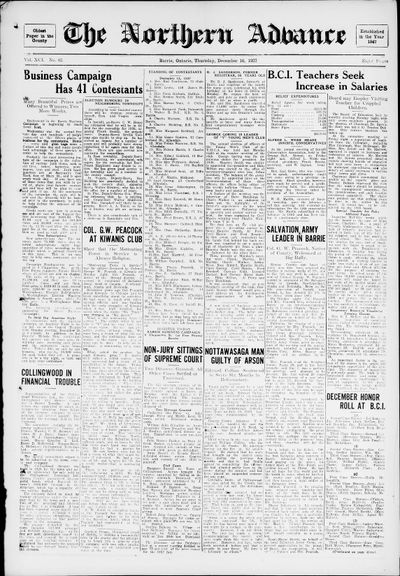 Northern Advance, 16 Dec 1937