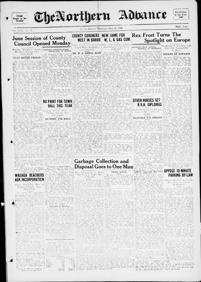 Northern Advance, 23 Jun 1938