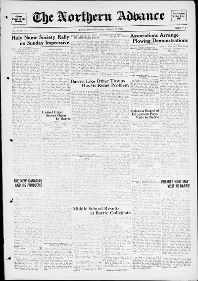 Northern Advance, 18 Aug 1938