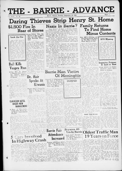 Barrie Advance, 20 Sep 1938