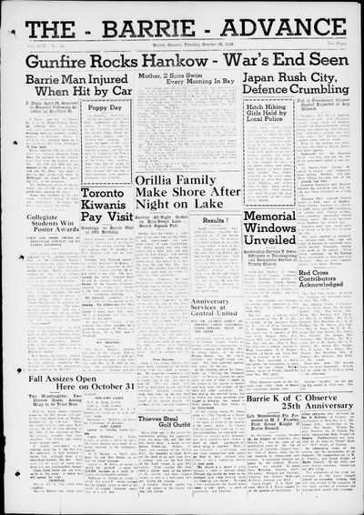 Barrie Advance, 25 Oct 1938