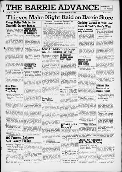 Barrie Advance, 13 Dec 1938