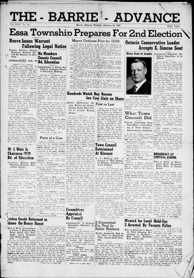 Barrie Advance, 10 Jan 1939