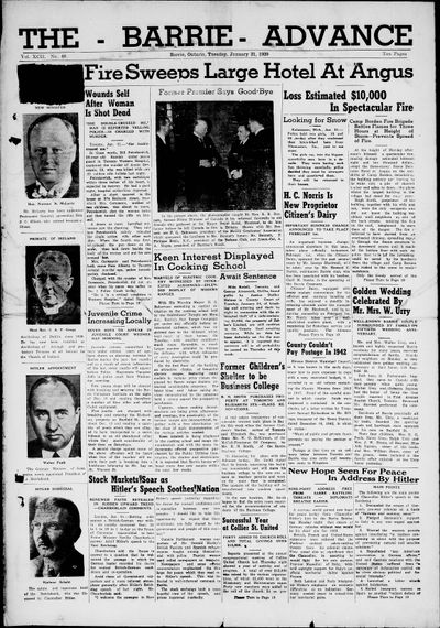 Barrie Advance, 31 Jan 1939