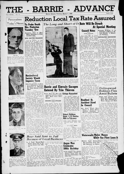 Barrie Advance, 7 Mar 1939