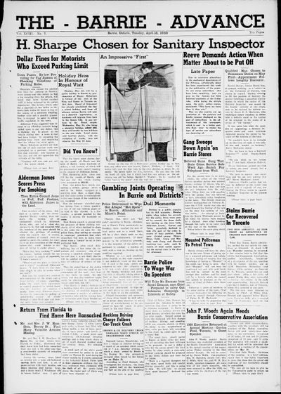 Barrie Advance, 18 Apr 1939