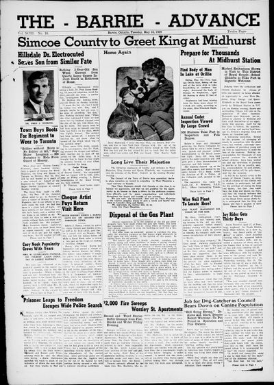 Barrie Advance, 16 May 1939