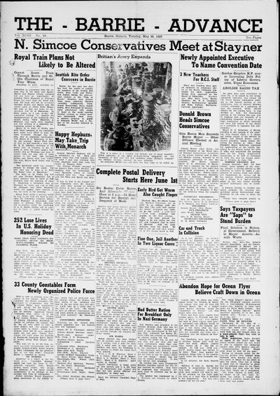 Barrie Advance, 30 May 1939