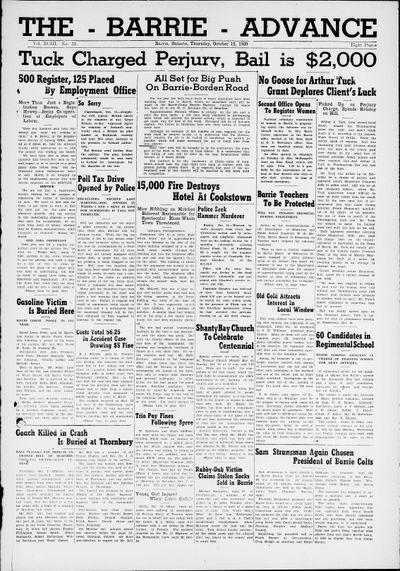 Barrie Advance, 12 Oct 1939