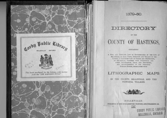 Directory of the County of Hastings 1879-1880