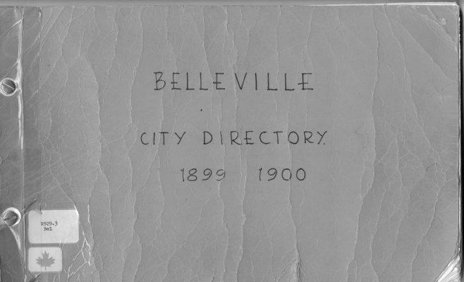 Belleville City Directory 1899-1900