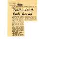 Traffic death ends record