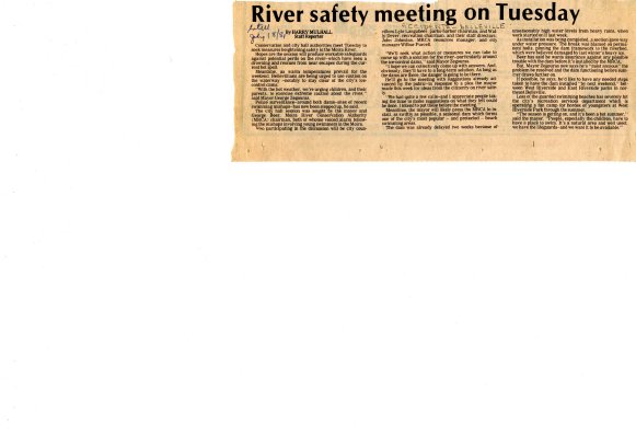 River safety meeting on Tuesday