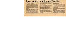 River safety meeting on Tuesday