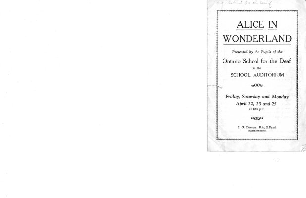 Alice in Wonderland (Play Pamphlet)