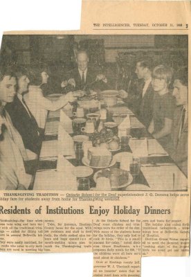 Residents of Institutions enjoy holiday dinners