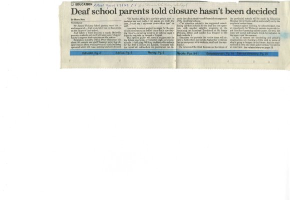 Deaf school parents told closure hasn't been decided