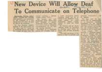 New device will allow deaf to communicate on telephone