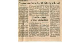Classes reduced at Whitney school