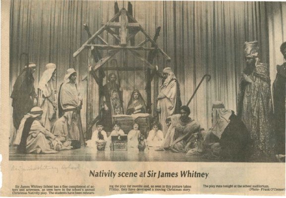 Nativity scene at Sir James Whitney