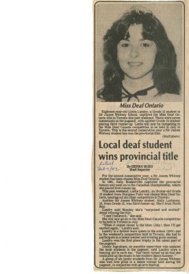 Local deaf student wins provincial title